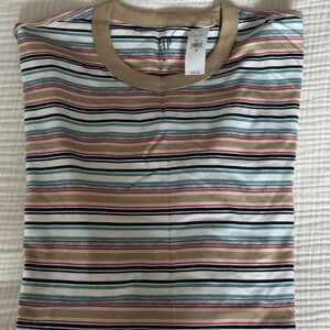 Gap Striped Crew Neck Long Sleeve T-Shirt